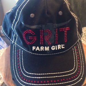 Really cute hat with red rhinestones barley worn